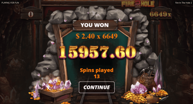 Fire in the Hole 2 Slot Berapi Tambang